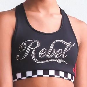 Rebel Athletic Soda Collection Cheer Sports bra and Shorts